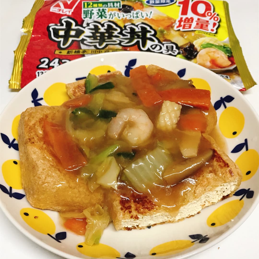 栃尾油揚げの中華あんかけの完成写真
