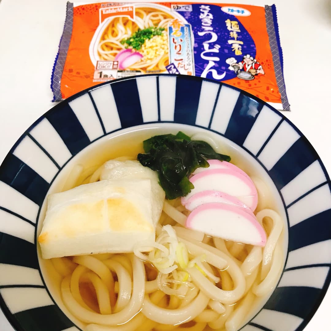 いりこだしの力うどんの完成写真