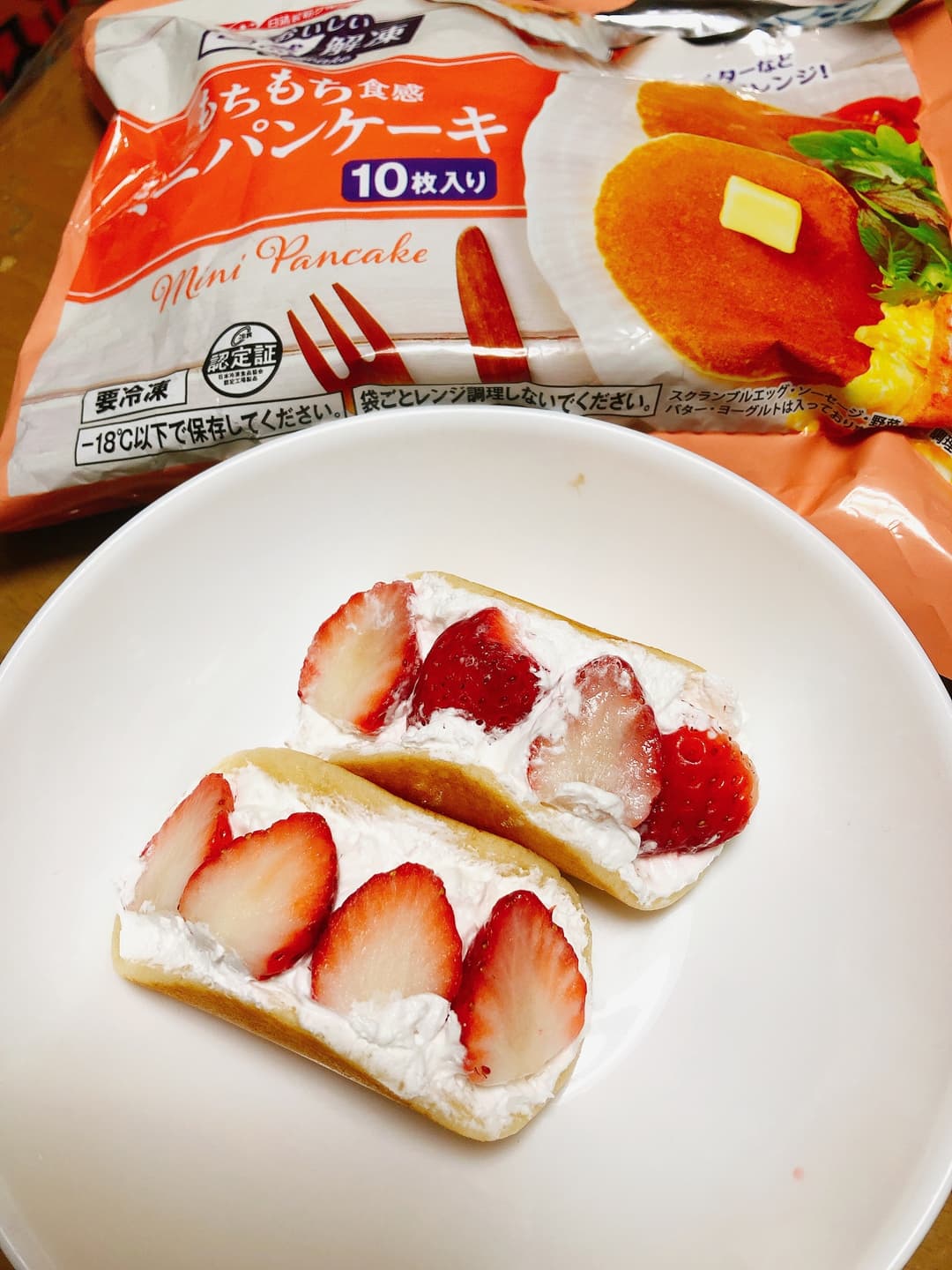 もちもちいちごのオムレットの完成写真