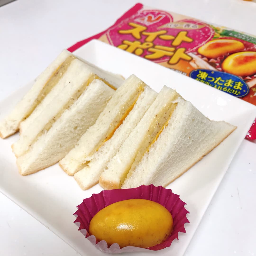 スイートポテトとカスタードのサンドイッチの完成写真