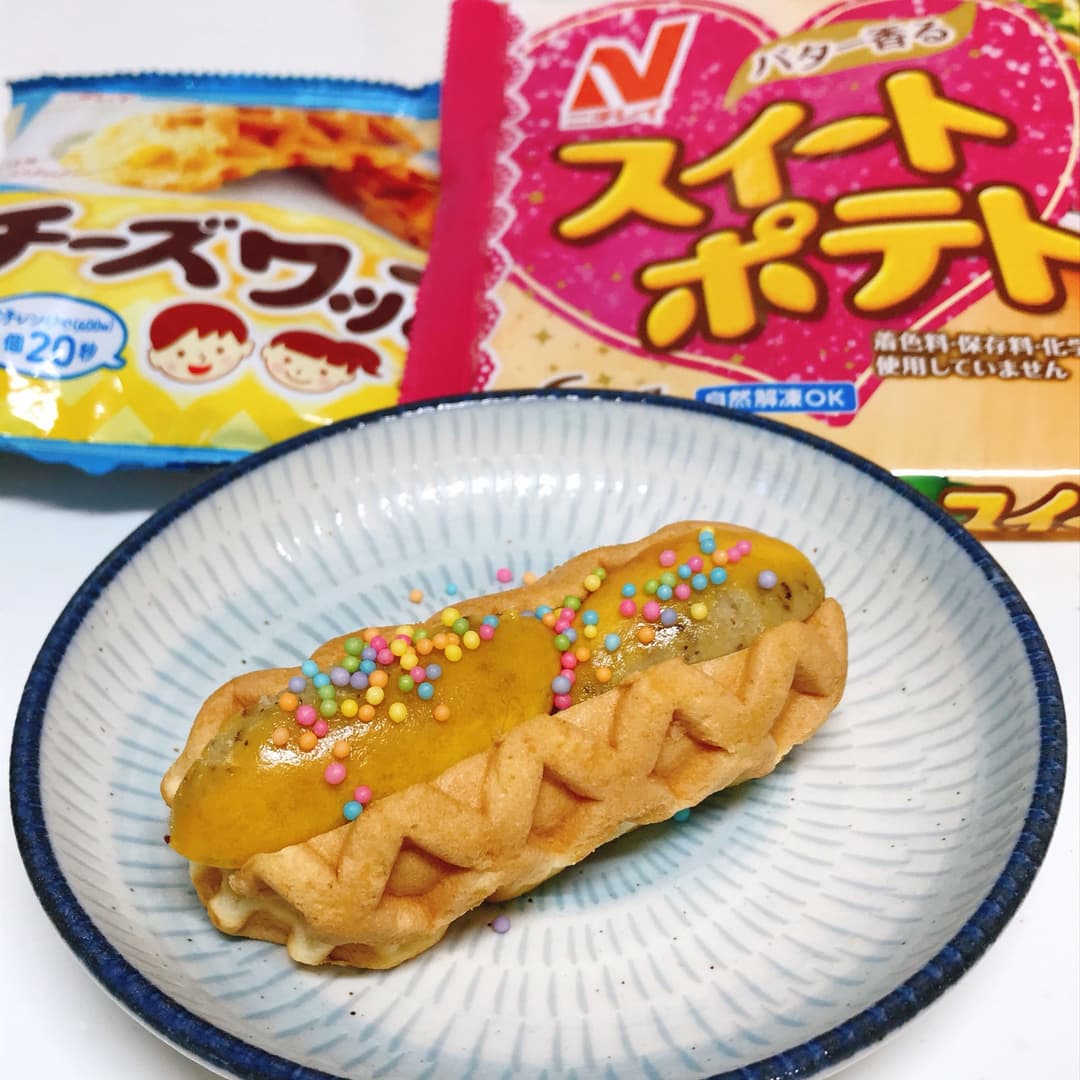 スイートポテトワッフルの完成写真
