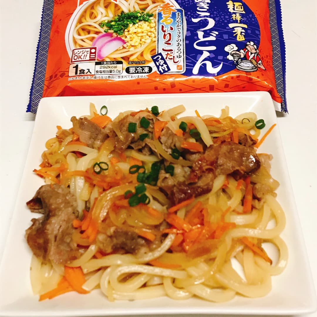 いりこだしの焼うどんの完成写真