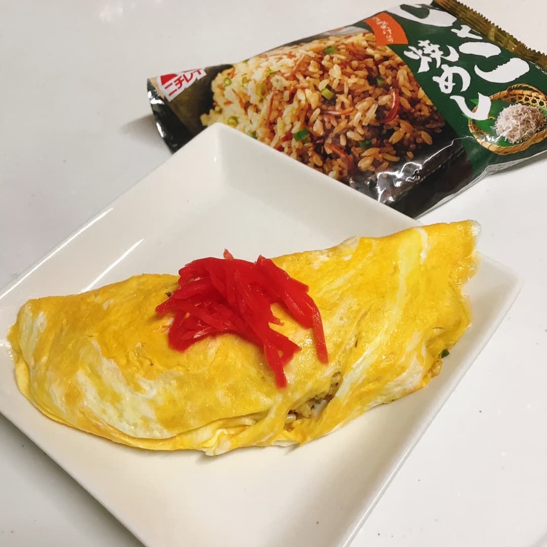 じゃこ焼めしの和風オムライスの完成写真