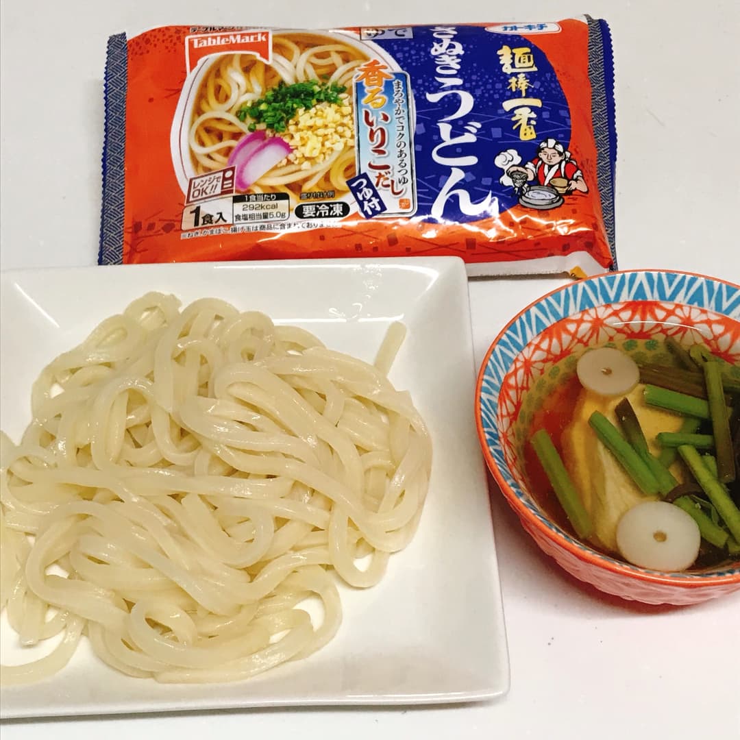 さぬきうどん山菜鶏つけ汁の完成写真