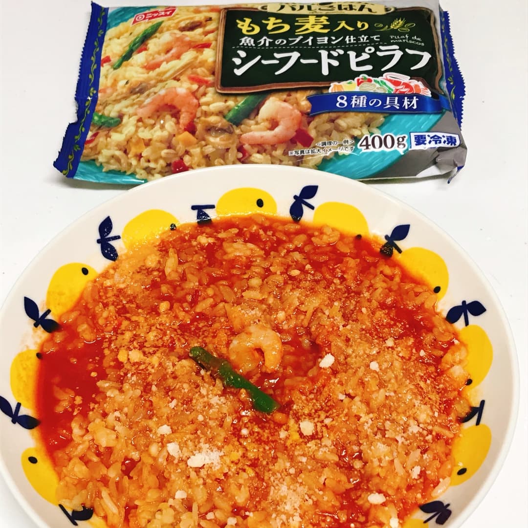 もち麦入りシーフード野菜ジュースリゾットの完成写真