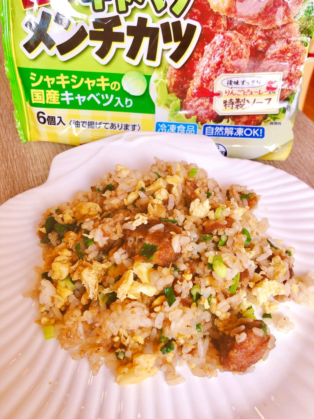 キャベツメンチのそばめし風の完成写真