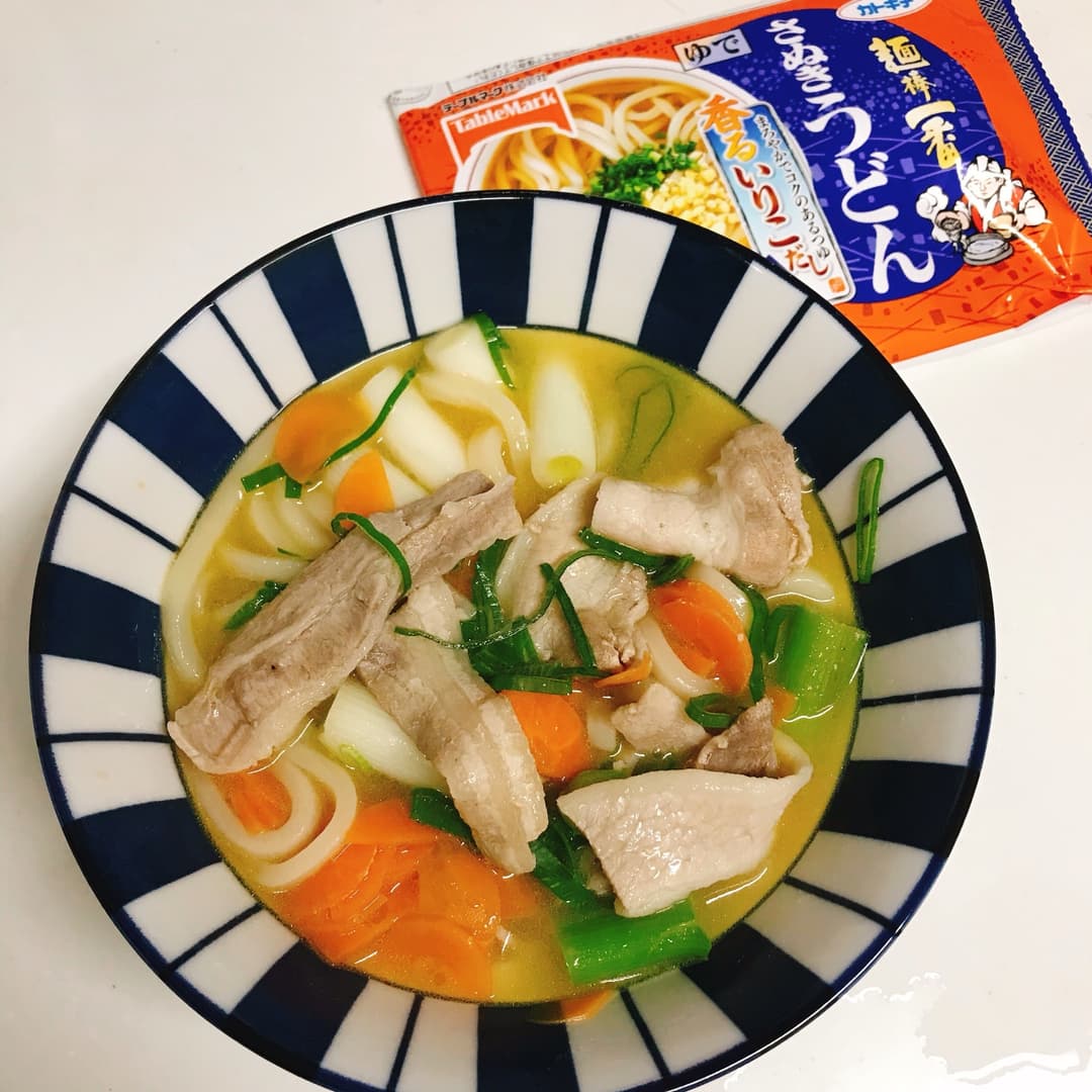 豚汁うどんの完成写真