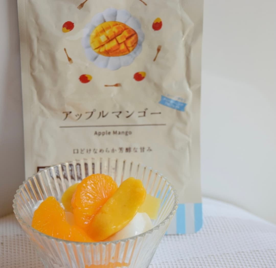 アップルマンゴーの杏仁豆腐の完成写真