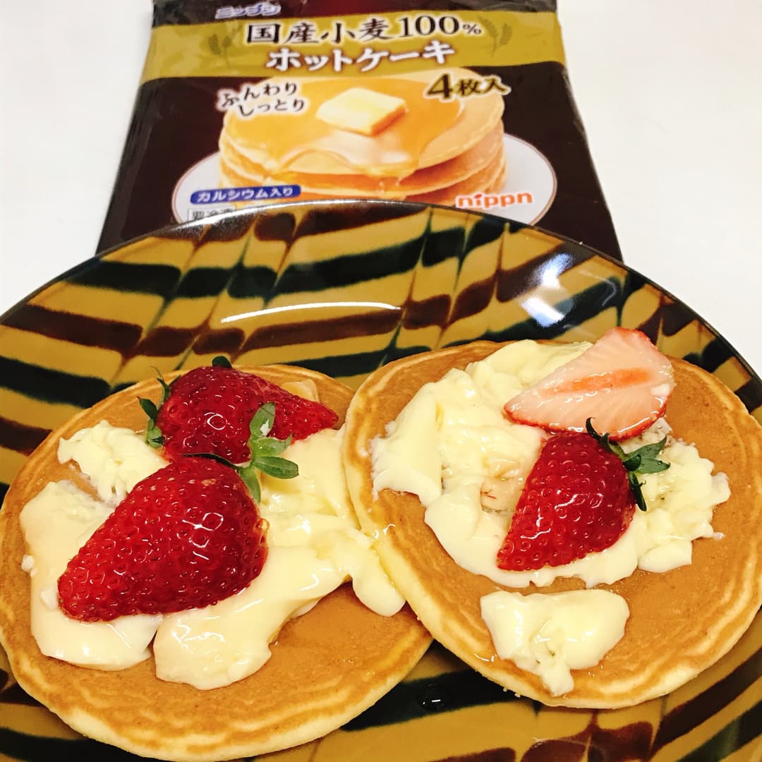 ホットケーキカスタードプリンの完成写真