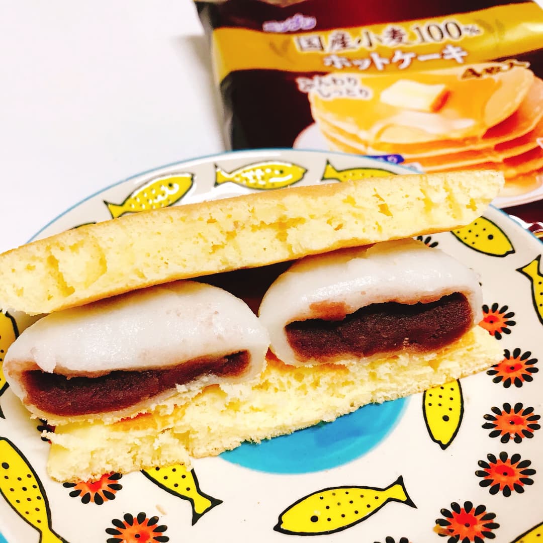 餅ホットケーキの完成写真