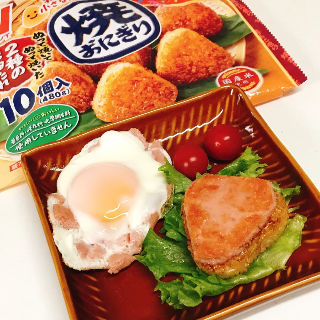 スパム焼おにぎりの完成写真