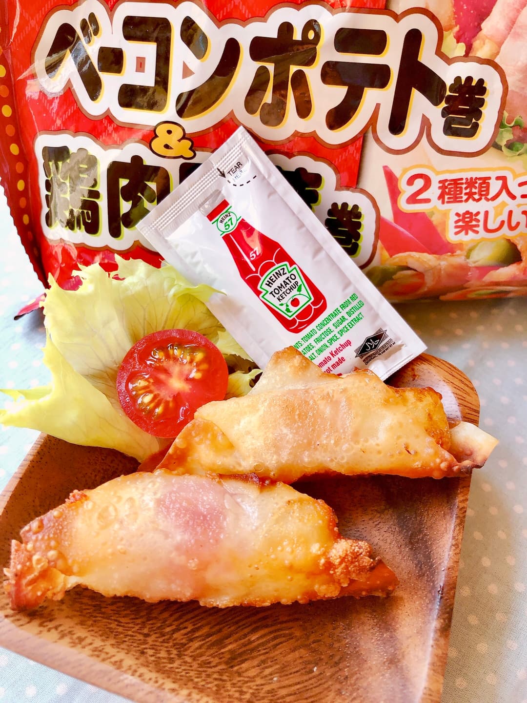 ベーコンポテトのワンタン揚げの完成写真