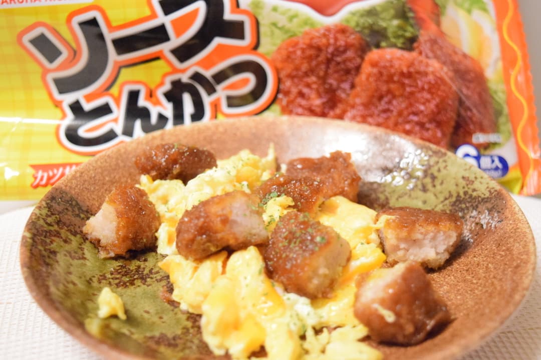 とんかつのたまご炒めの完成写真