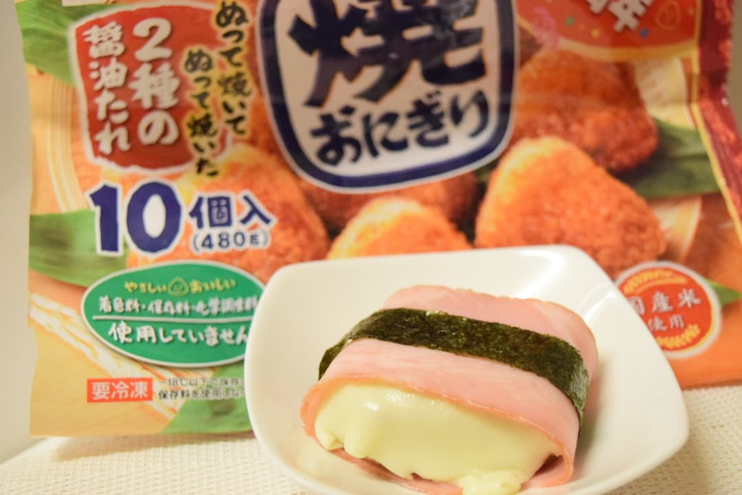 チーズベーコン焼きおにぎりの完成写真