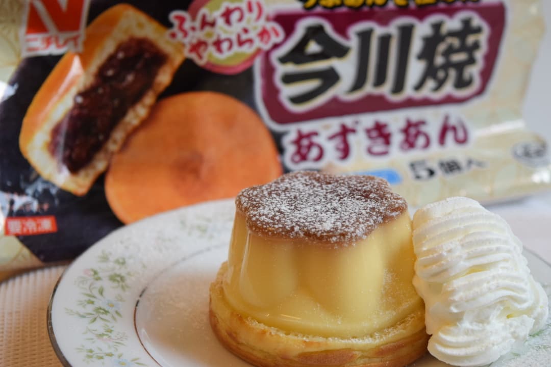 今川焼のプリンパフェ風の完成写真