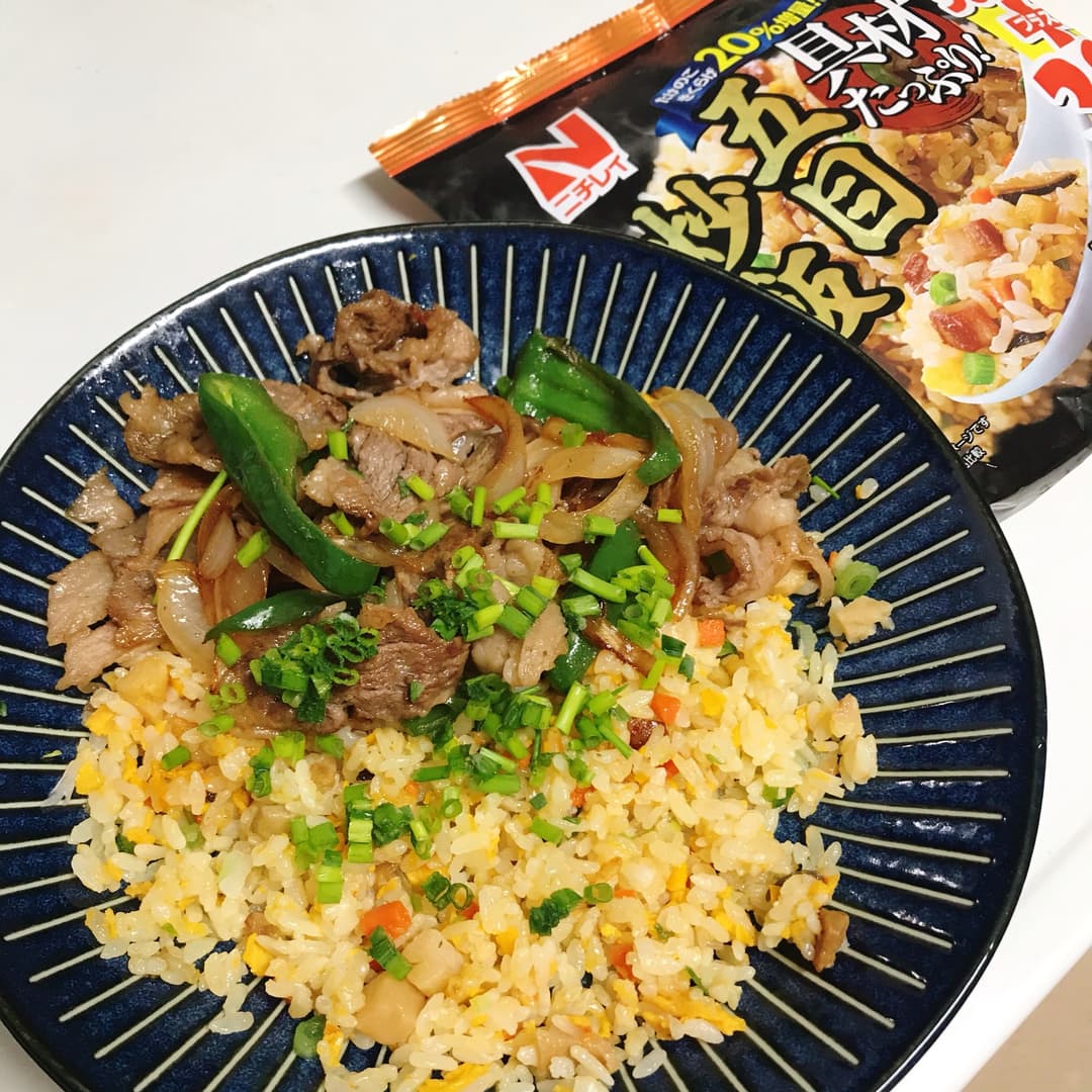 焼肉五目炒飯プレートの完成写真