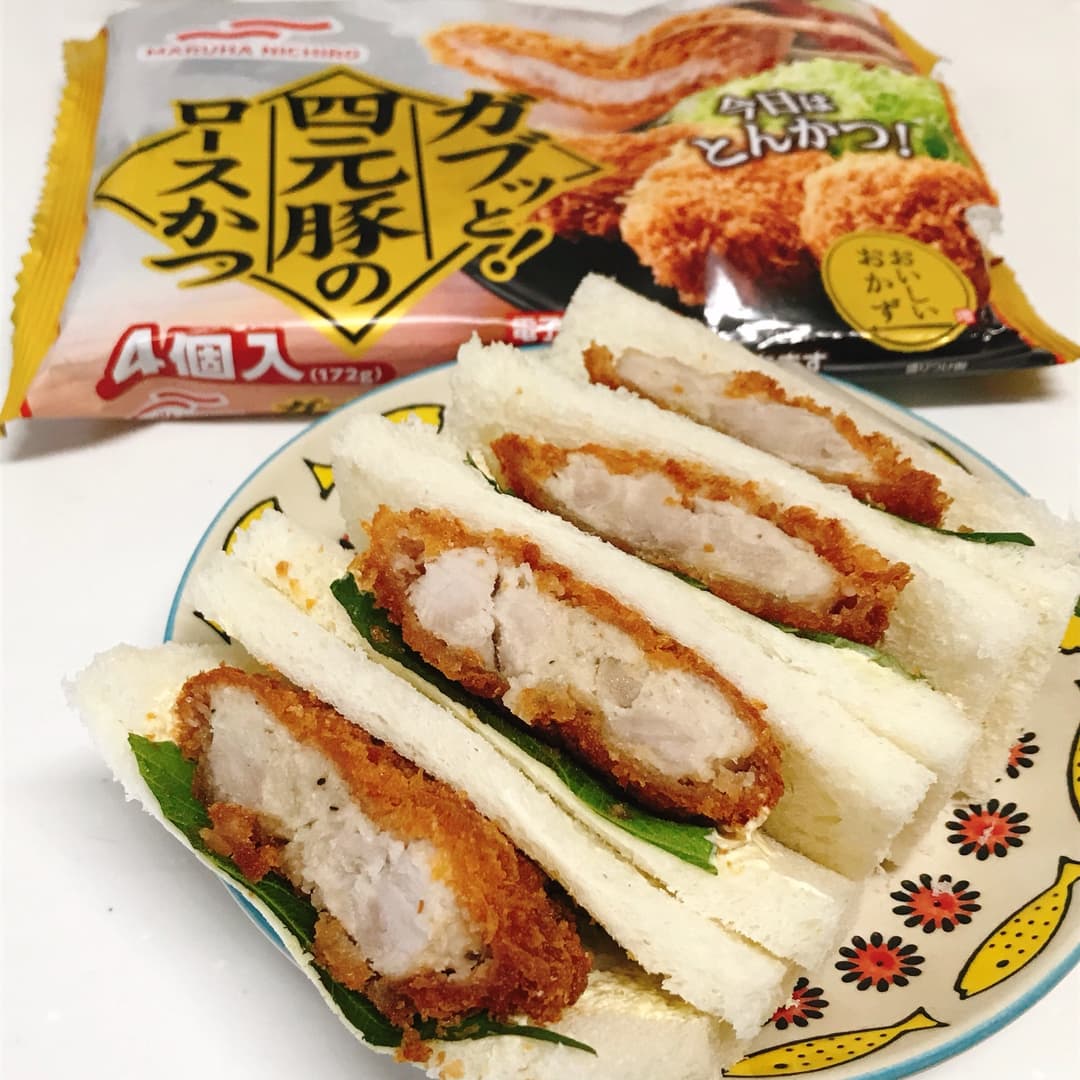四元豚のしそカツサンドの完成写真