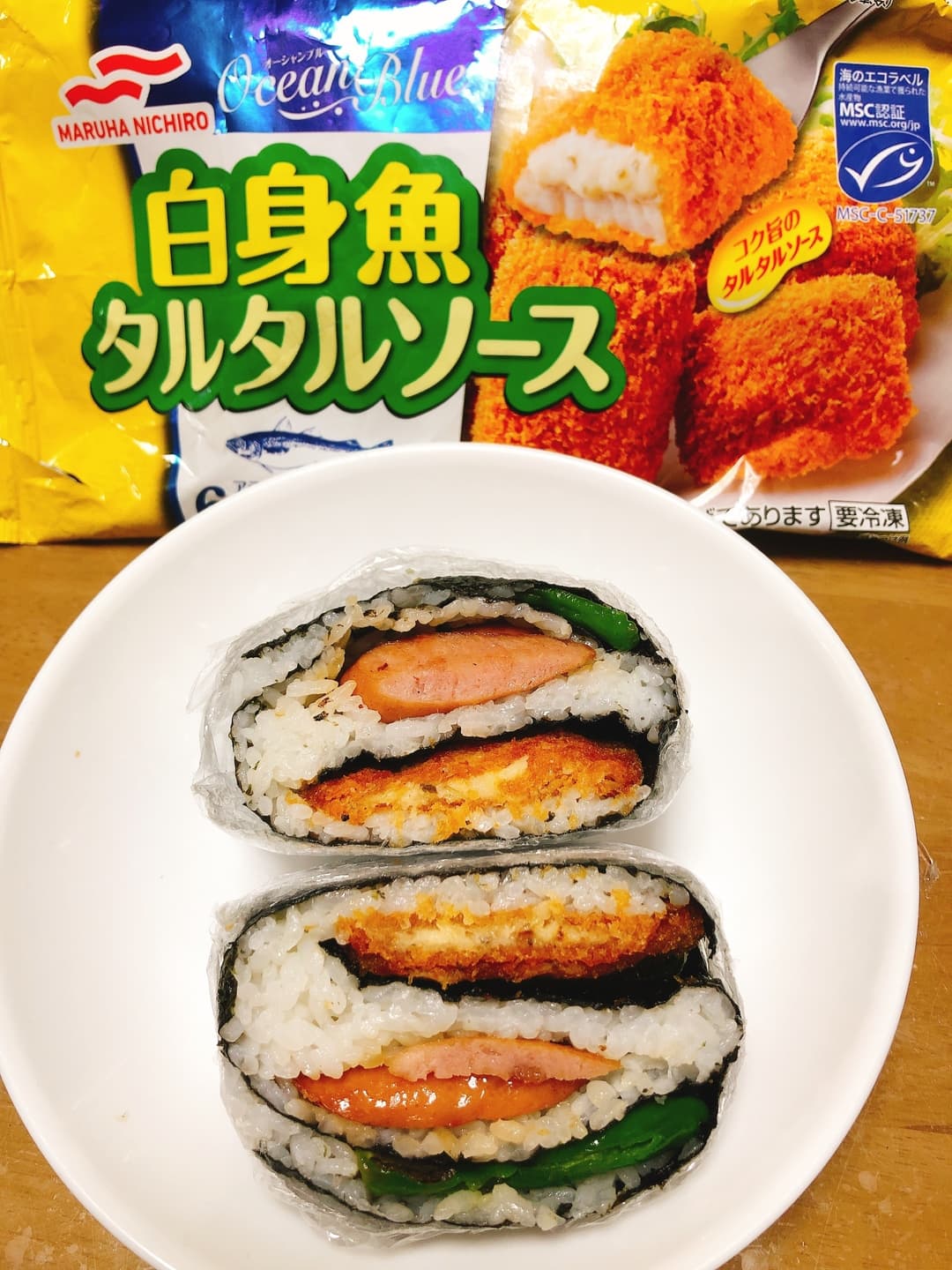 ボリューミーなおにぎらずの完成写真