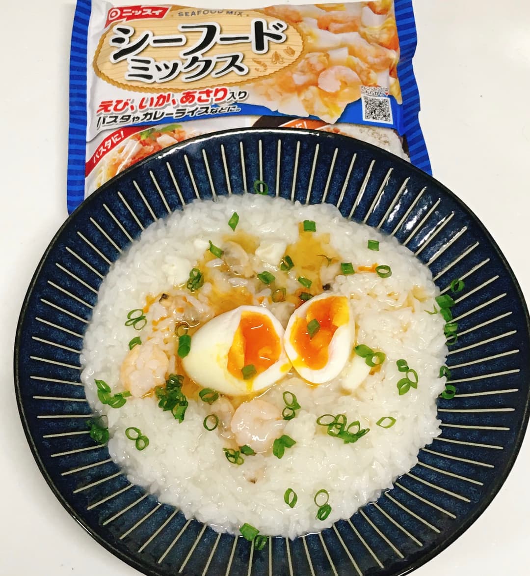 ごま油が香るシーフードリゾットの完成写真
