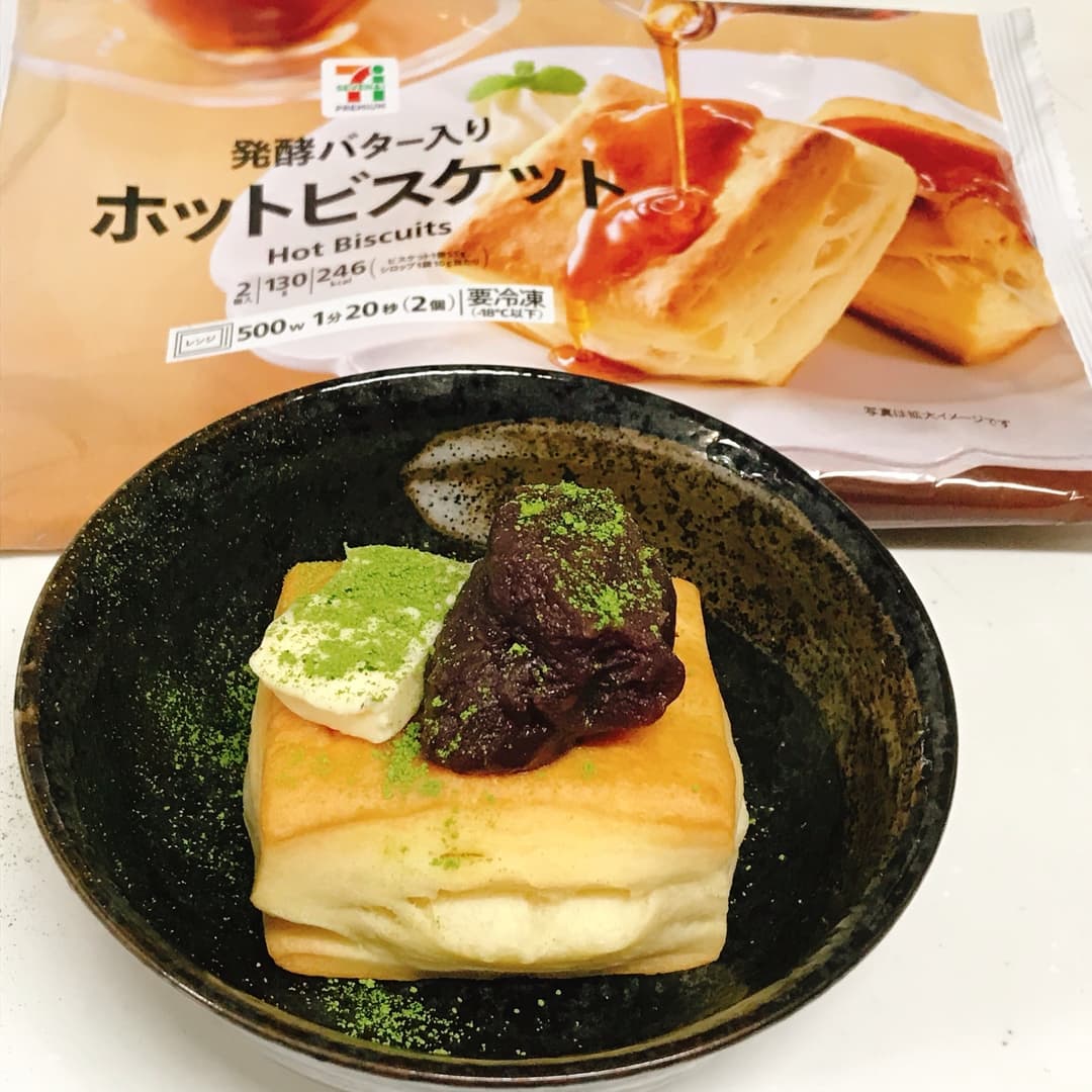 ホットビスケット抹茶あんバターの完成写真