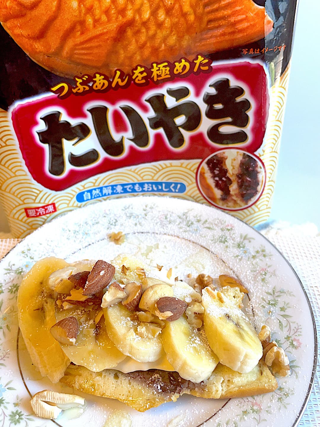たいやきのクリチバナナのせの完成写真