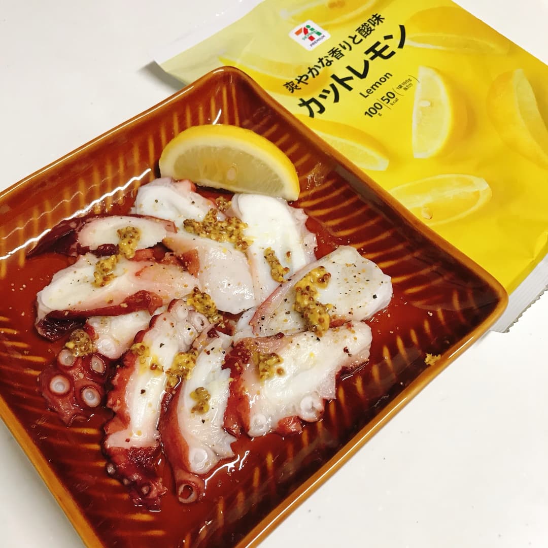 タコのレモンカルパッチョの完成写真