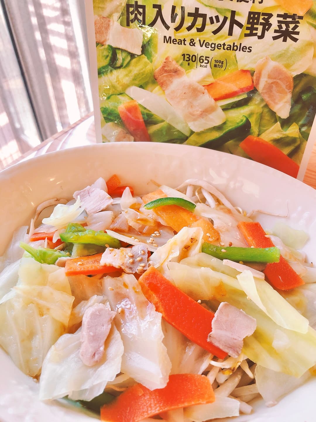 レンジで簡単!肉野菜あんかけの完成写真