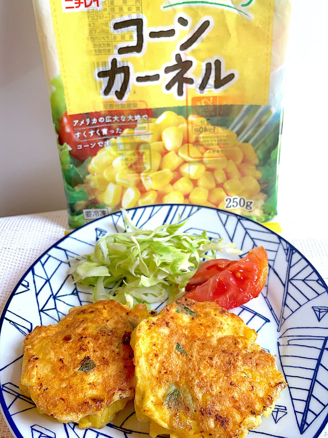 コーンとチーズのはんぺん焼きの完成写真