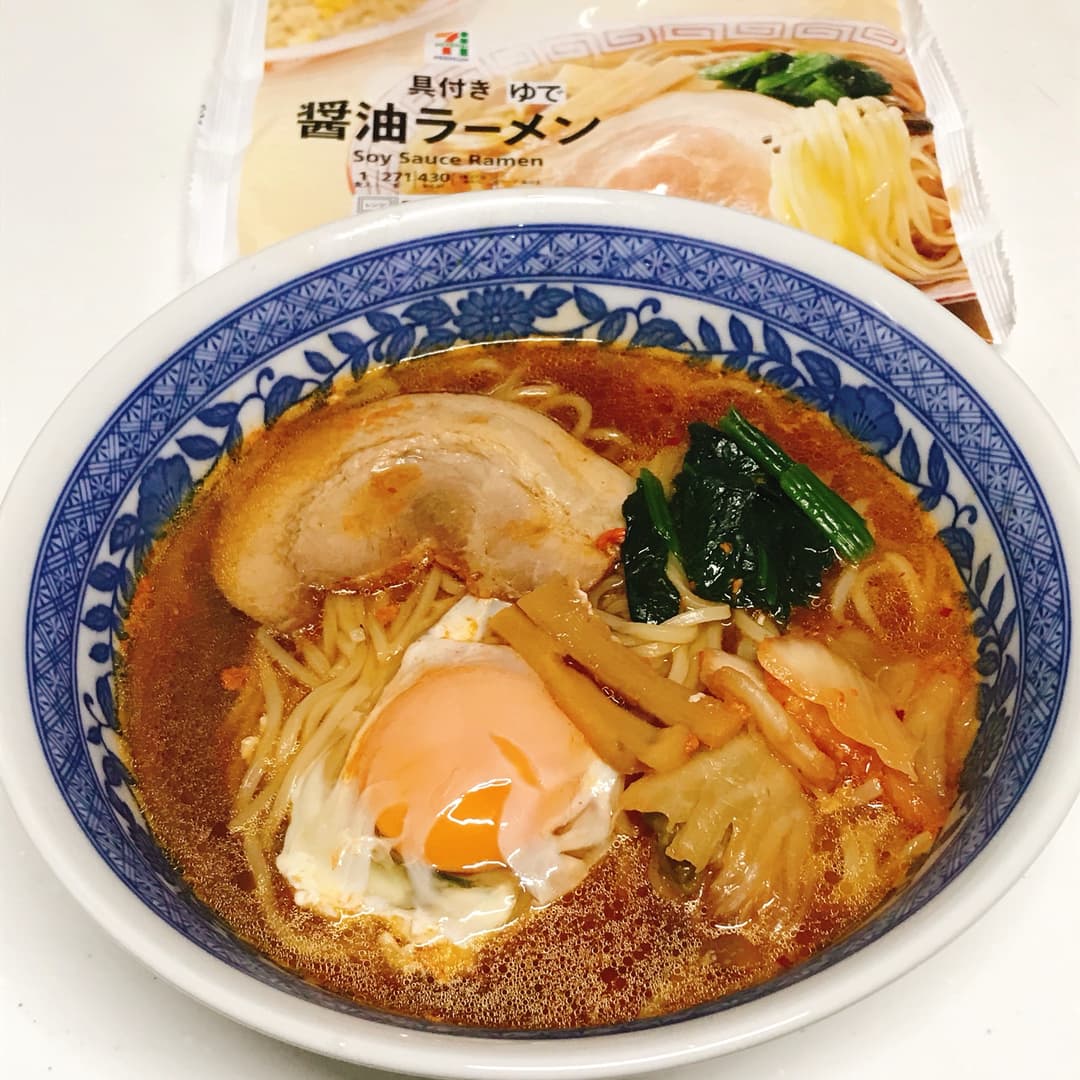 キムチ醤油ラーメンの完成写真