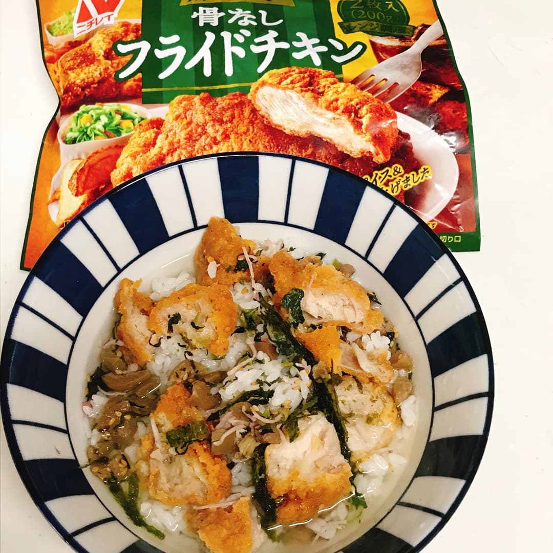 フライドチキン茶漬けの完成写真