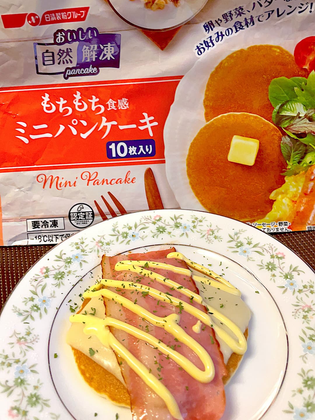 チーズベーコンパンケーキの完成写真