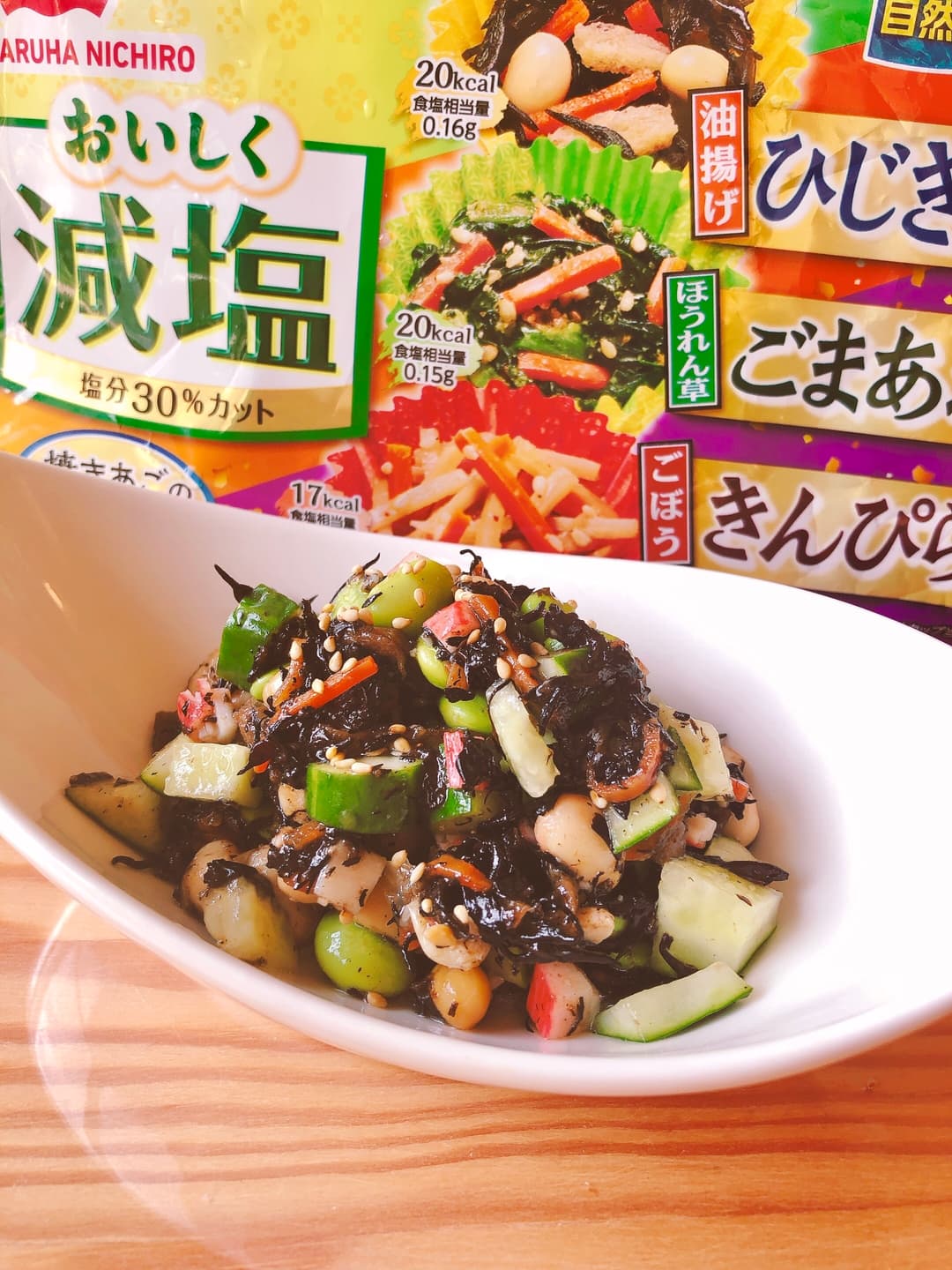 ひじきと豆のサラダの完成写真