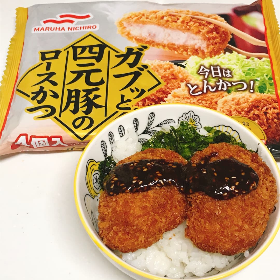 にんにく×中濃×ケチャップの四元豚ロースかつ丼の完成写真