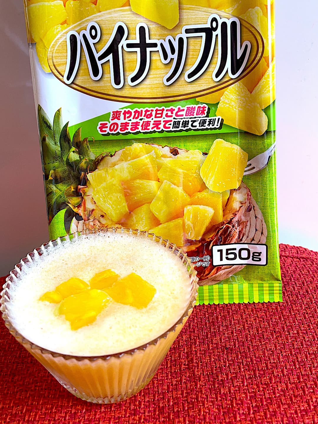 カルピスパイナップルジュースの完成写真