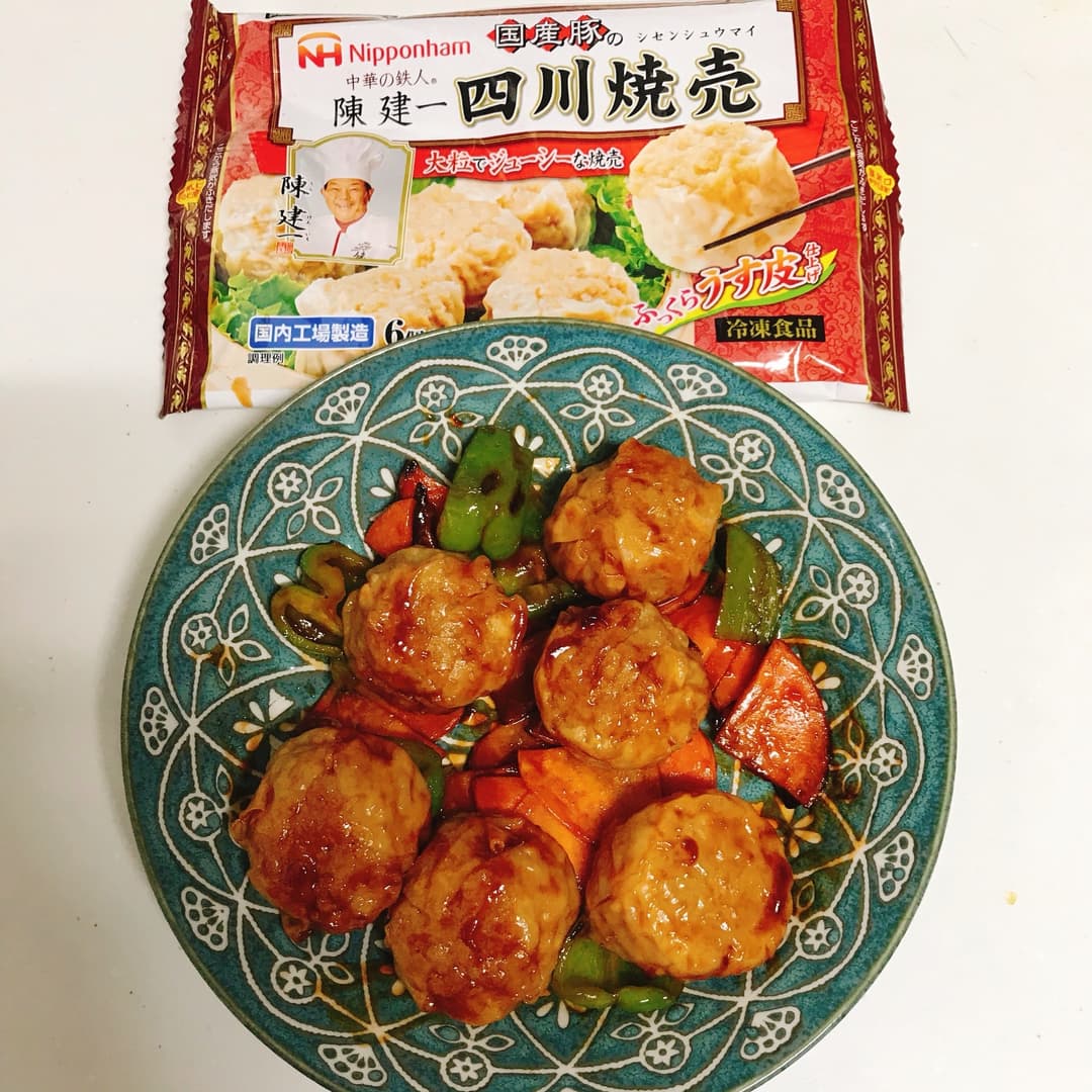 四川焼売の酢豚風の完成写真