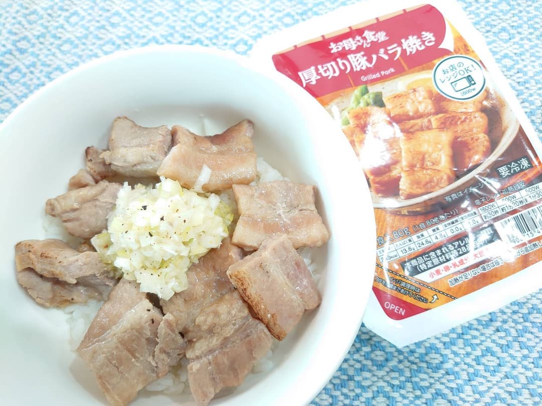 ネギ塩豚丼の完成写真