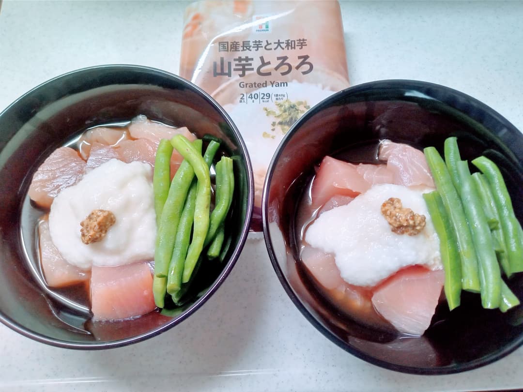まぐろのとろろがけの完成写真