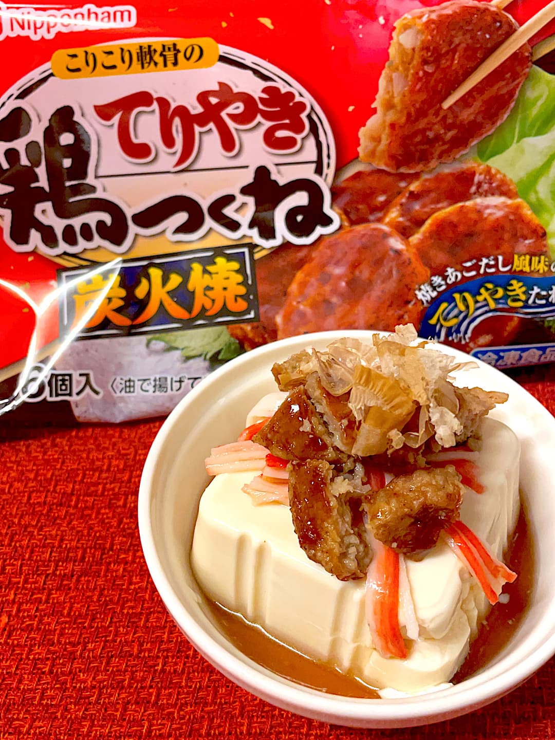 つくねカニカマ冷奴の完成写真