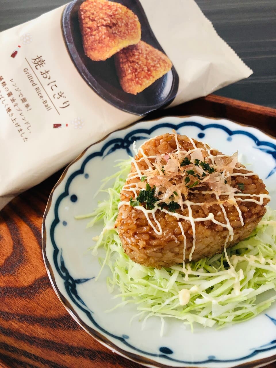 焼きおにぎりのお好み焼き風の完成写真