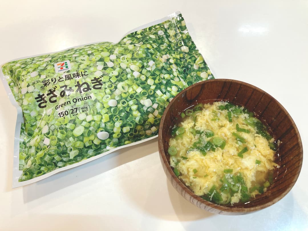 こねぎのかきたま汁の完成写真