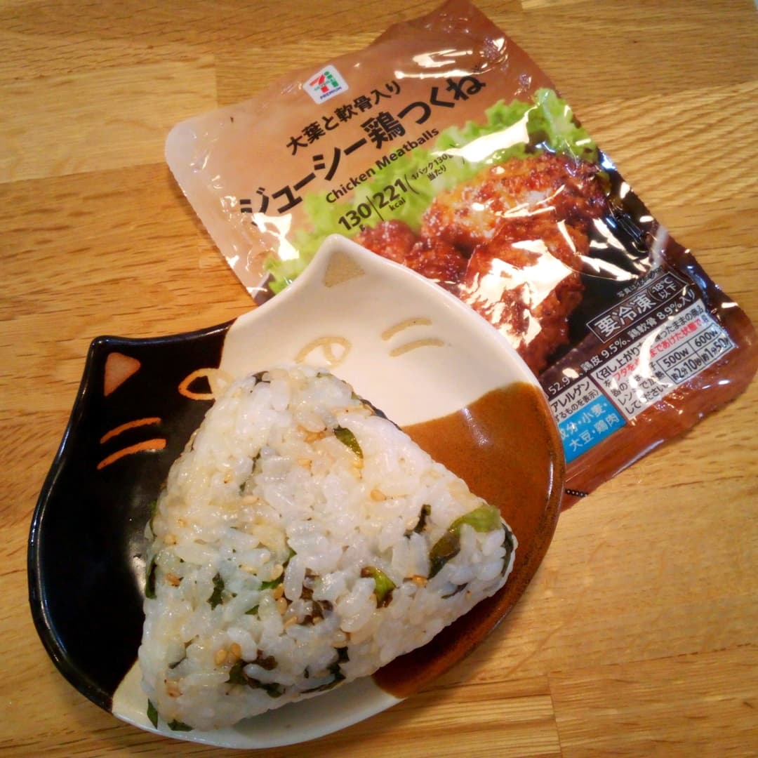 つくねの醤油マヨにぎりの完成写真