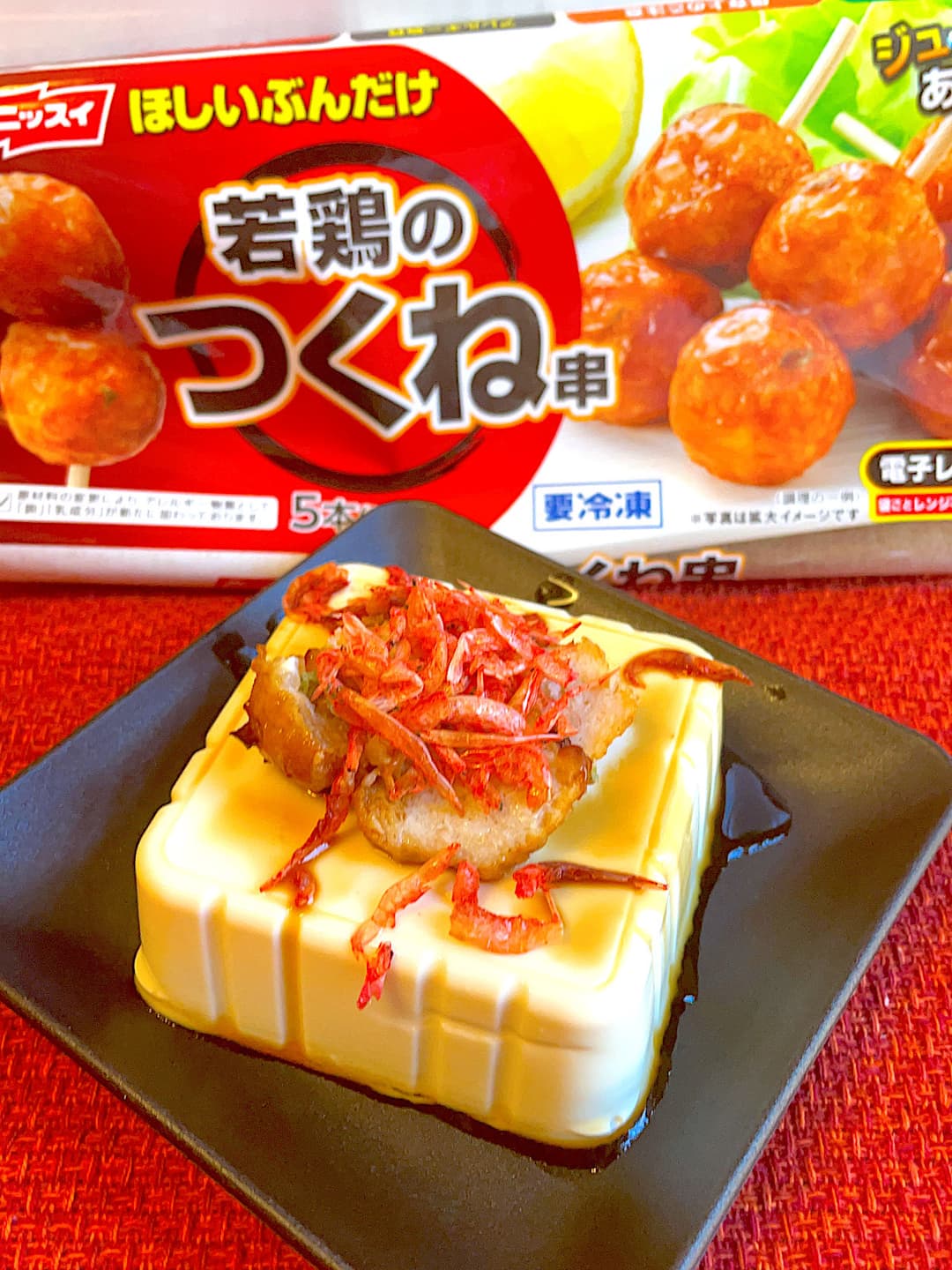 つくねと桜エビの冷奴の完成写真