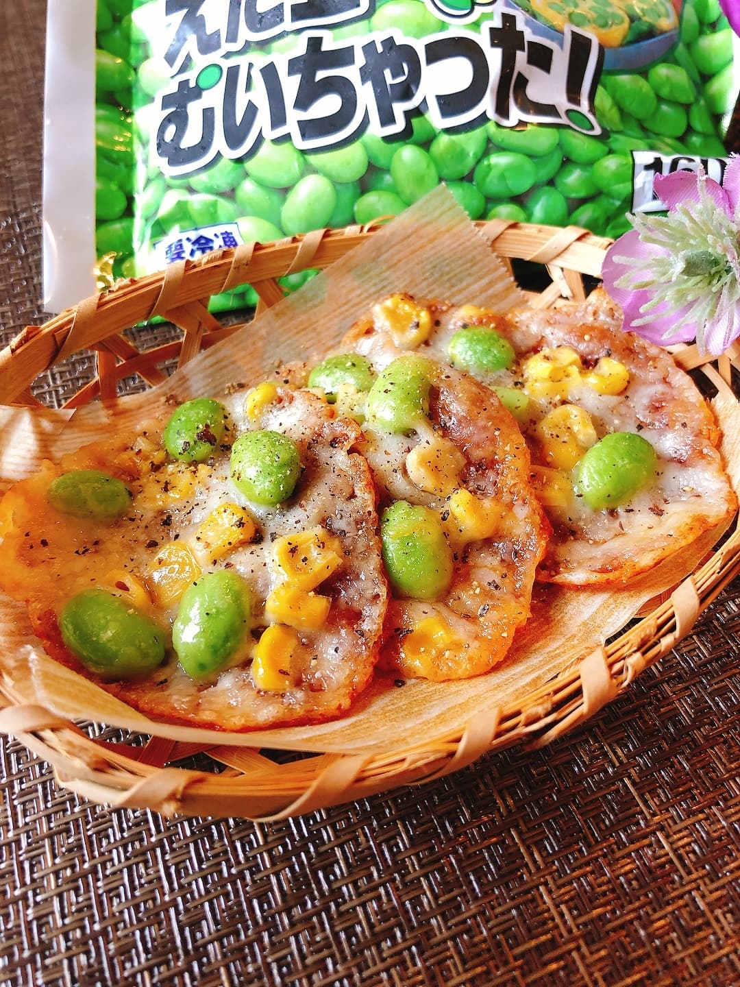 枝豆とコーンのチーズ焼きの完成写真