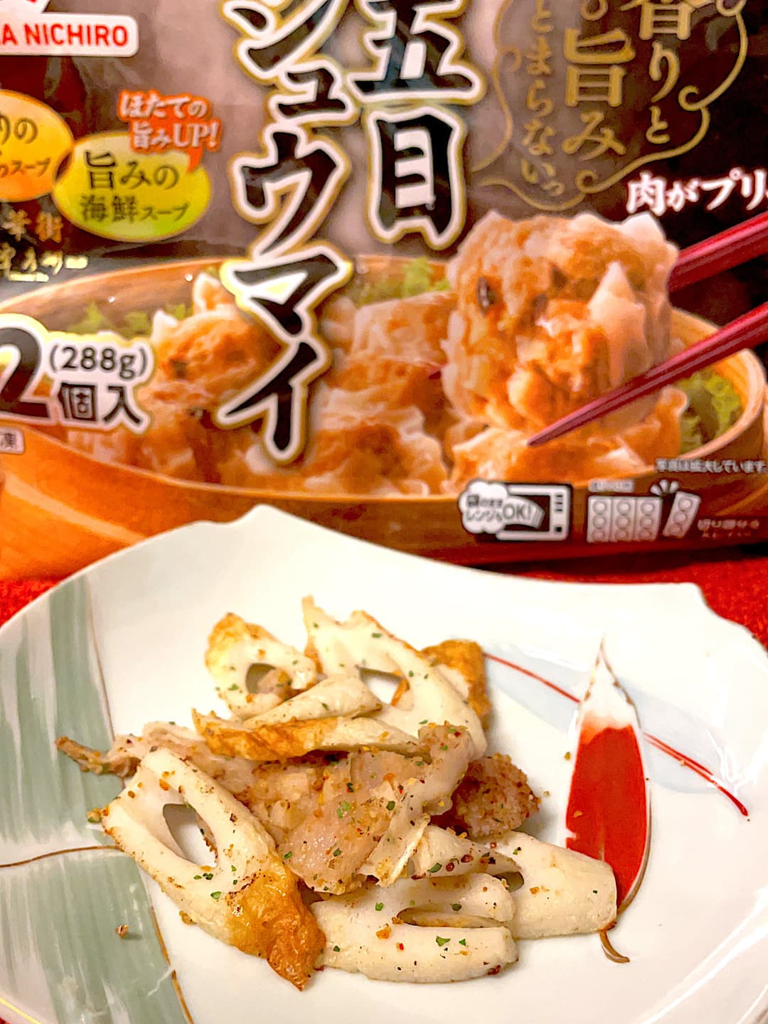 五目シュウマイのちくわ炒めの完成写真