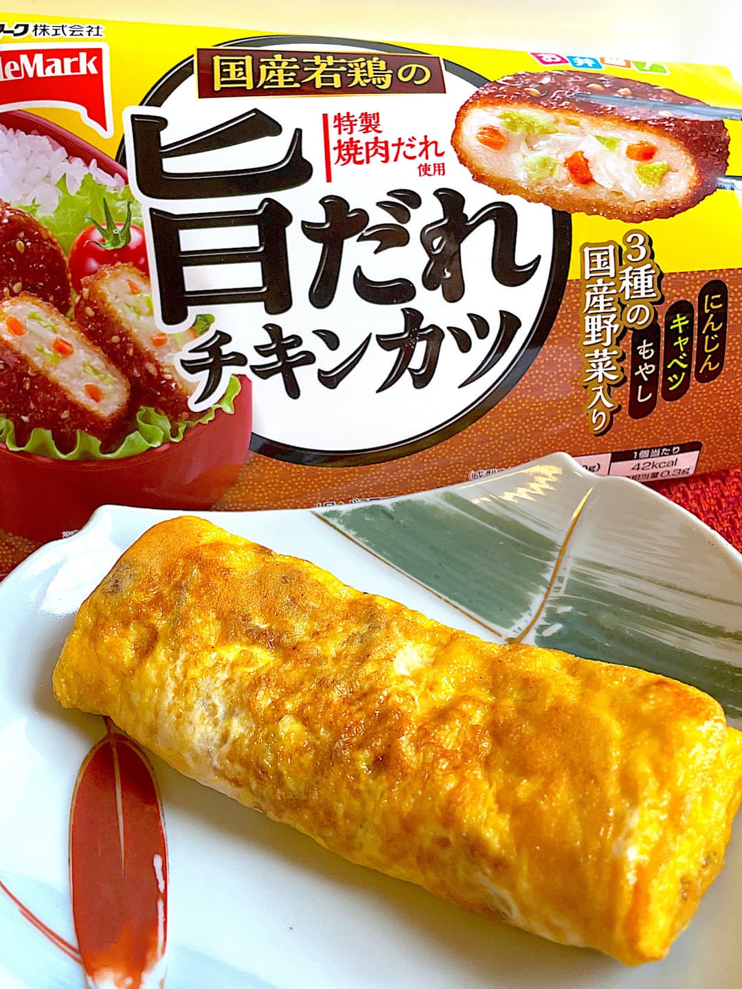 チキンカツの明太卵焼きの完成写真