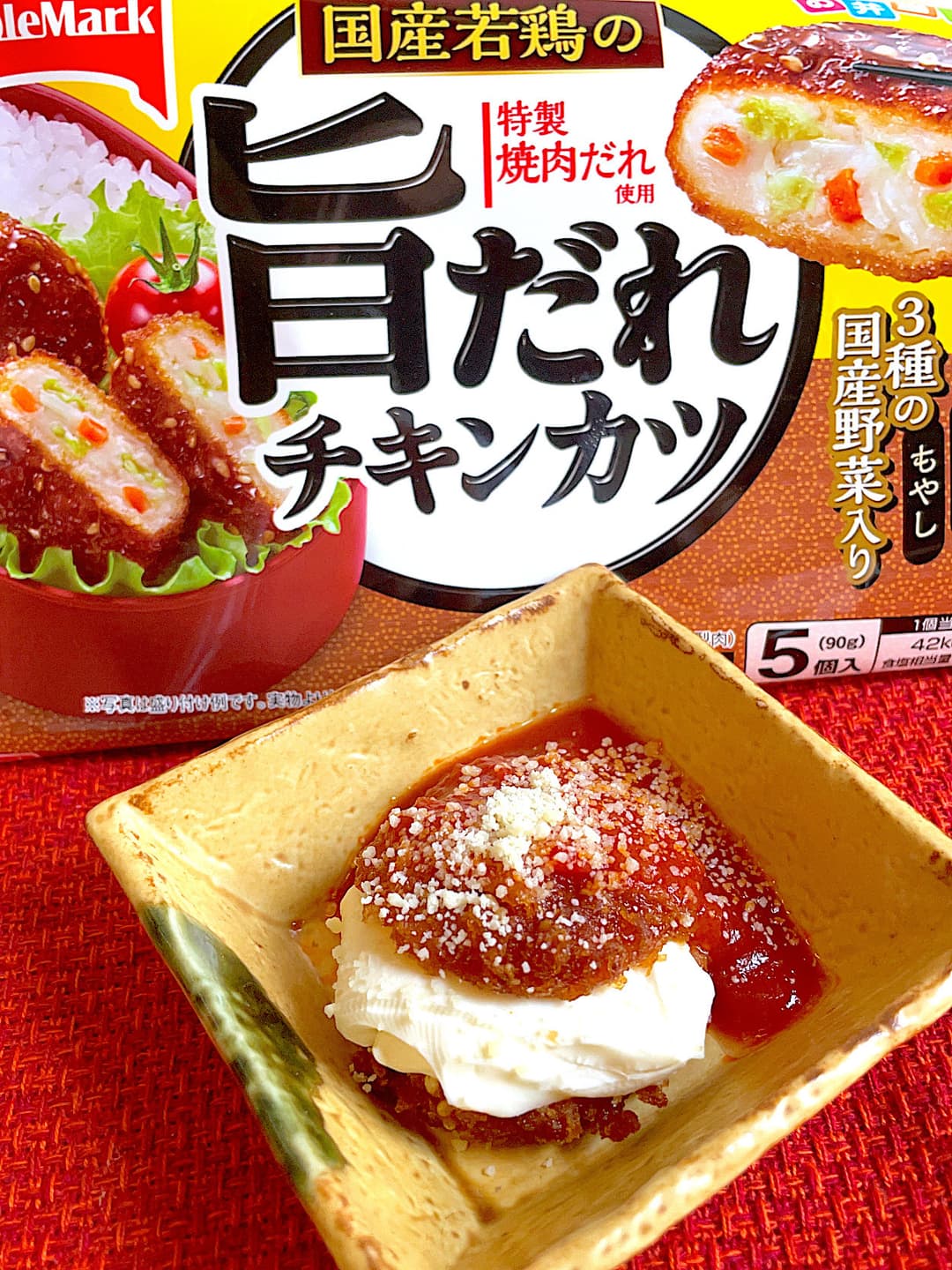 チキンカツのクリームチーズサンドの完成写真