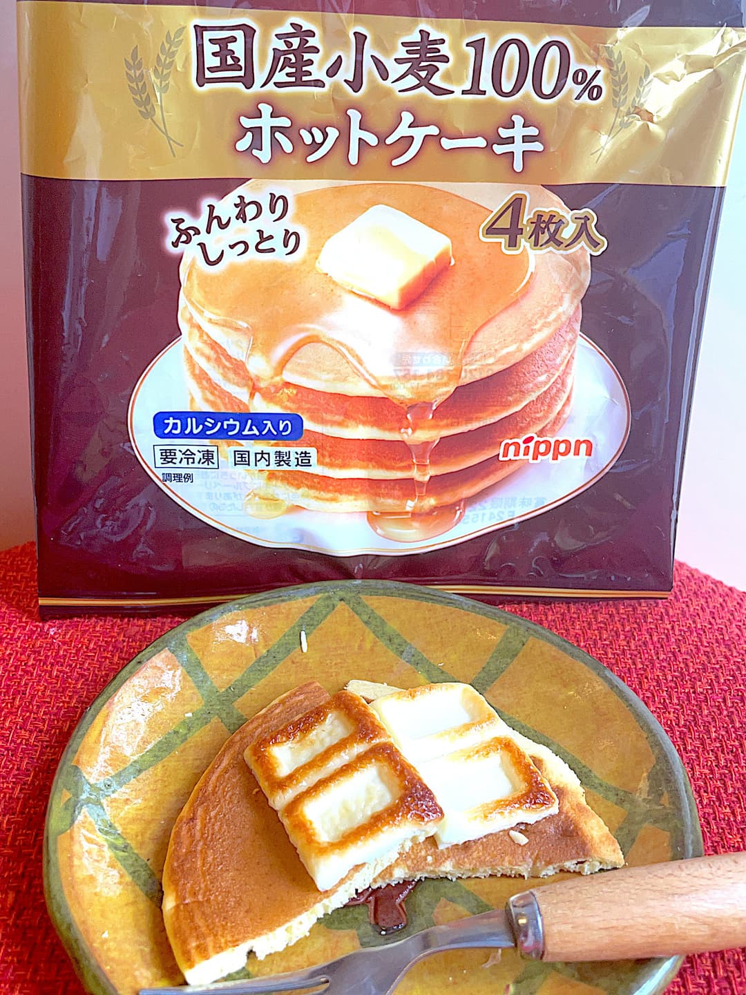 焼きホワイトチョコのホットケーキの完成写真