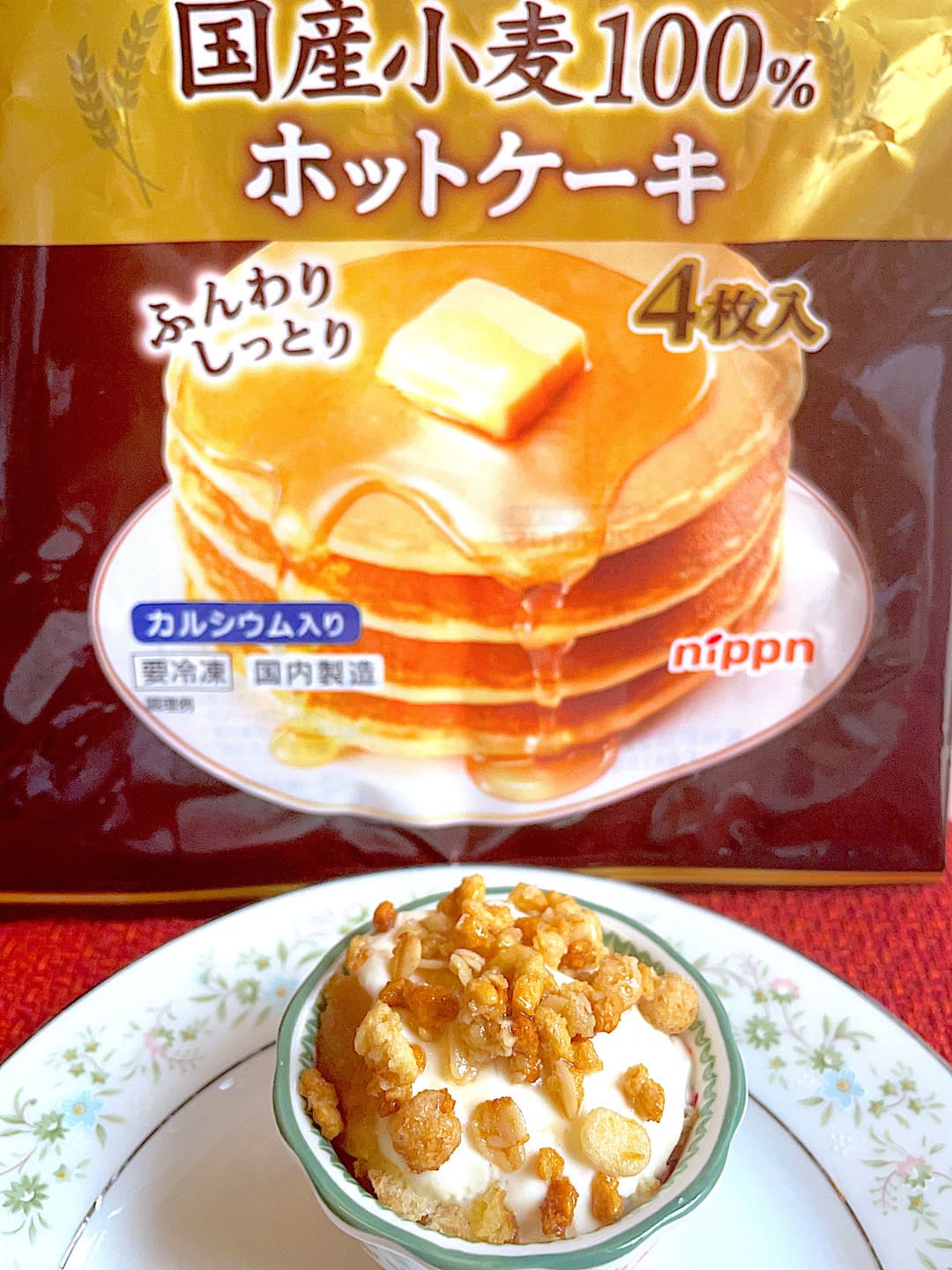 レアチーズケーキ風パフェの完成写真