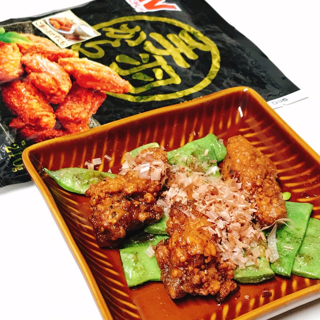 手羽からおかかバター炒めの完成写真