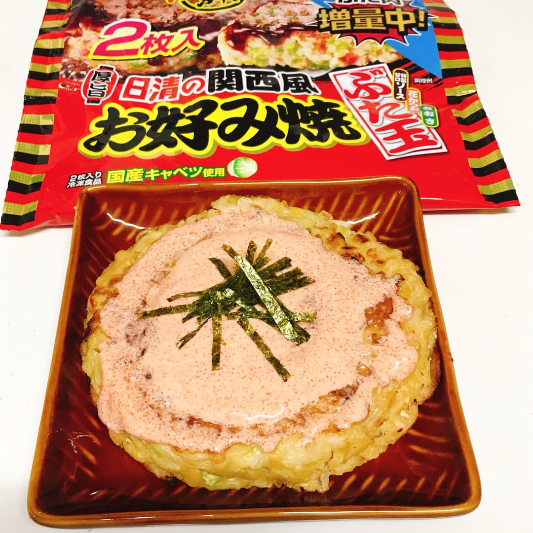 関西風お好み焼明太マヨネーズの完成写真